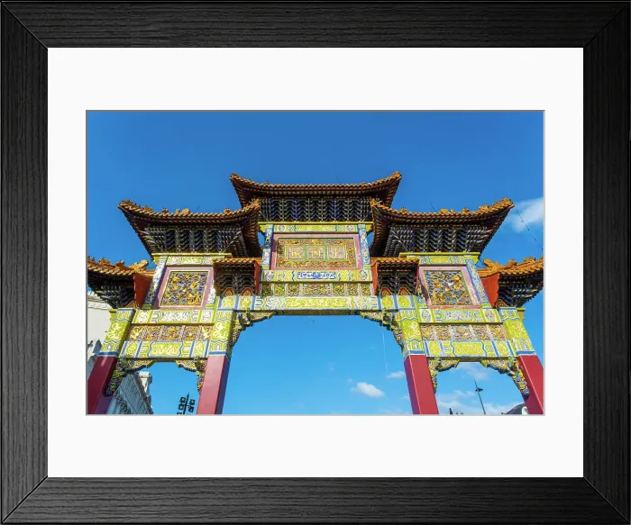 Framed Print : China Town gate, Liverpool, Merseyside, England, UK Framed Print : China Town gate, Liverpool, Merseyside, England, UK