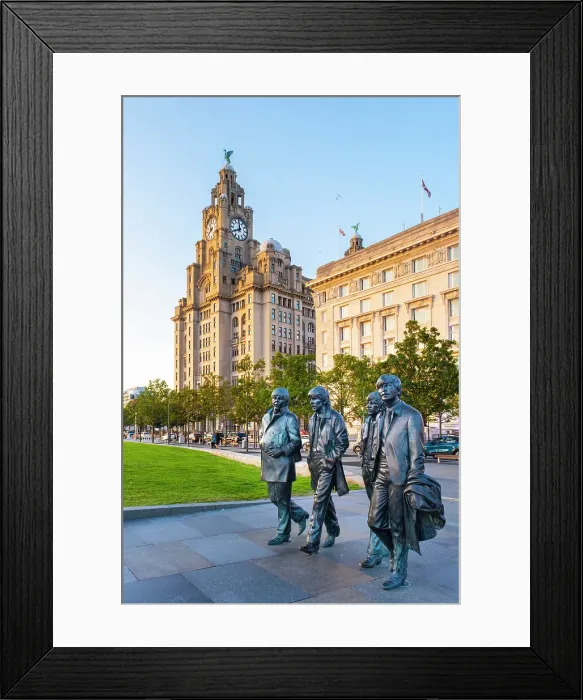 Framed Print : Beatles statue, Royal Liver Building & Cunard Building, Liverpool, Merseyside, England, UK Framed Print : Beatles statue, Royal Liver Building & Cunard Building, Liverpool, Merseyside, England, UK