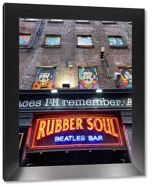 Beatles Bar on Mathew Street, Liverpool, Merseyside, England, UK