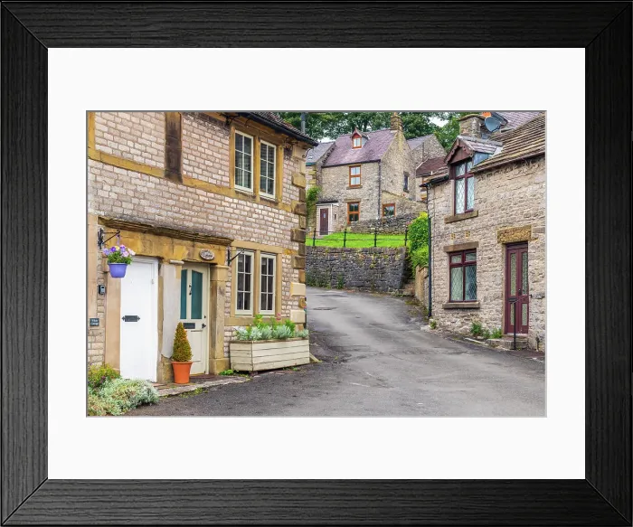Framed Print : UK, England, Derbyshire, Peak District National Park, Derbyshire Dales, Tideswell, Market Square