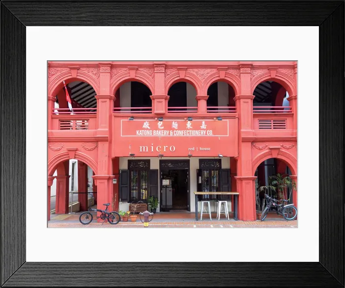 Framed Print : Micro Red House bakery, Katong, Singapore Framed Print : Micro Red House bakery, Katong, Singapore