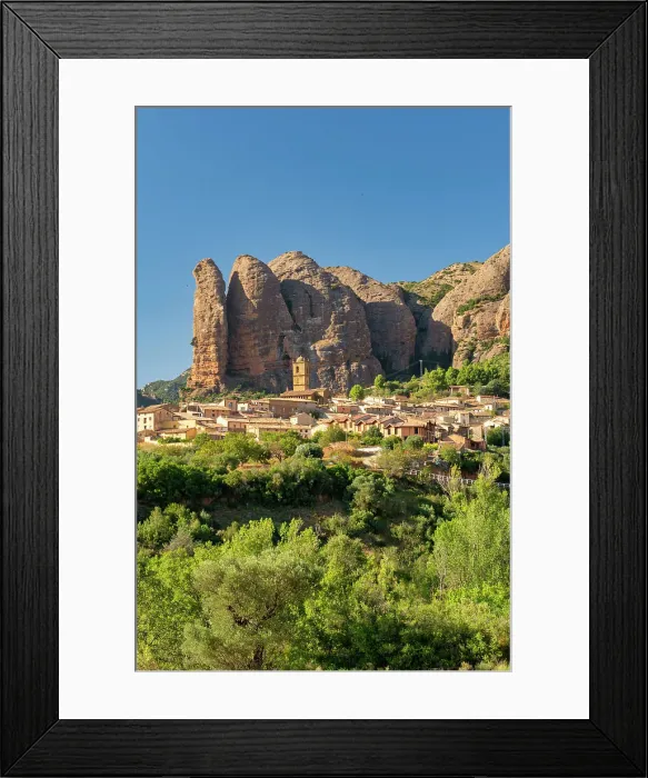 Framed Print : Village of Aguero, Huesca province, Aragon, Spain Framed Print : Village of Aguero, Huesca province, Aragon, Spain
