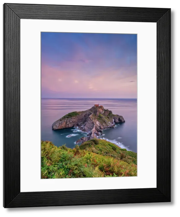 Framed Print : San Juan de Gaztelugatxe at Sunrise, Bay of Biscay, Basque Country, Spain Framed Print : San Juan de Gaztelugatxe at Sunrise, Bay of Biscay, Basque Country, Spain