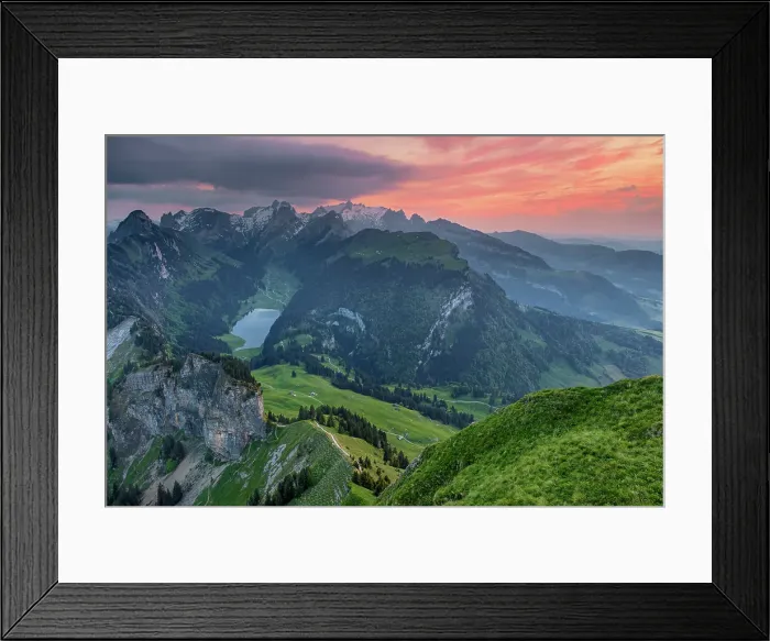Framed Print : Switzerland, Canton Appenzell, Alpstein, view from Hohen Kasten Framed Print : Switzerland, Canton Appenzell, Alpstein, view from Hohen Kasten