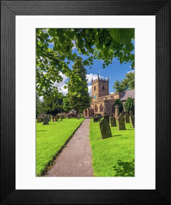 Framed Print : UK, England, Derbyshire, Peak District National Park, Derbyshire Dales, Eyam, St Lawrence's Church Framed Print : UK, England, Derbyshire, Peak District National Park, Derbyshire Dales, Eyam, St Lawrence's Church