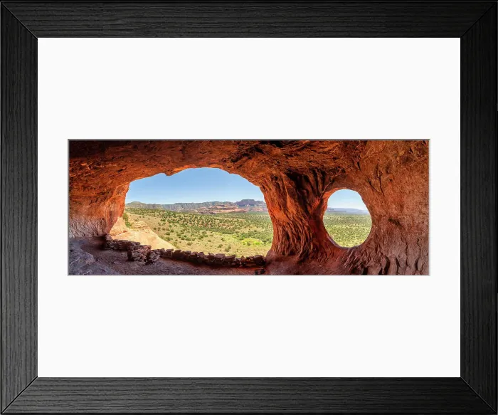 Framed Print : Robbers Roost Cave Window, Sedona, Arizona, USA
