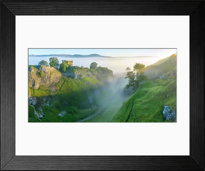 Framed Print : UK, England, Derbyshire, Peak District National Park, High Peak, Castleton, Cave Dale, Peveril Castle Framed Print : UK, England, Derbyshire, Peak District National Park, High Peak, Castleton, Cave Dale, Peveril Castle