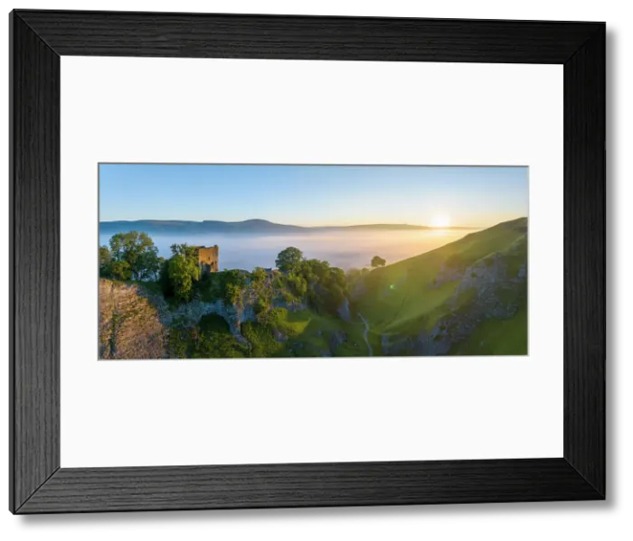 Framed Print : UK, England, Derbyshire, Peak District National Park, High Peak, Castleton, Cave Dale, Peveril Castle Framed Print : UK, England, Derbyshire, Peak District National Park, High Peak, Castleton, Cave Dale, Peveril Castle