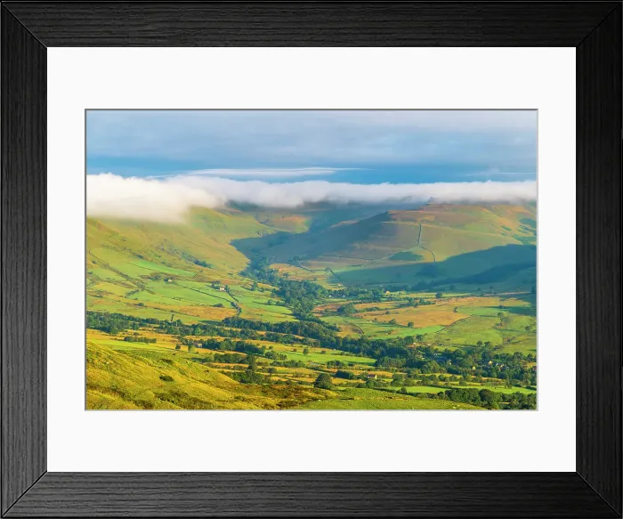 Framed Print : UK, England, Derbyshire, Peak District National Park, High Peak, Vale of Edale Framed Print : UK, England, Derbyshire, Peak District National Park, High Peak, Vale of Edale
