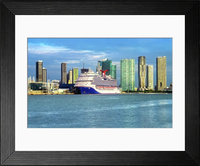 Framed Print : USA, Miami, Florida, Port Of Miami, Cruise Ship Framed Print : USA, Miami, Florida, Port Of Miami, Cruise Ship
