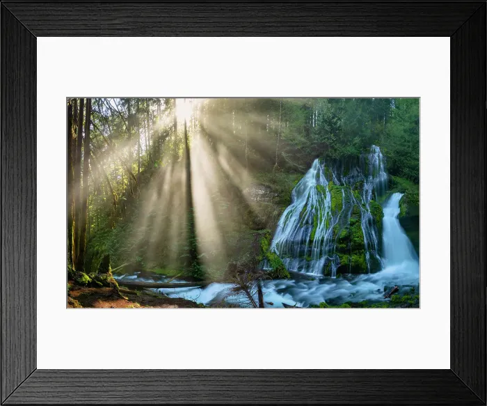Framed Print : Sunbeams at Panther Creek Falls, Gifford Pinchot National Forest, Washington State, USA Framed Print : Sunbeams at Panther Creek Falls, Gifford Pinchot National Forest, Washington State, USA