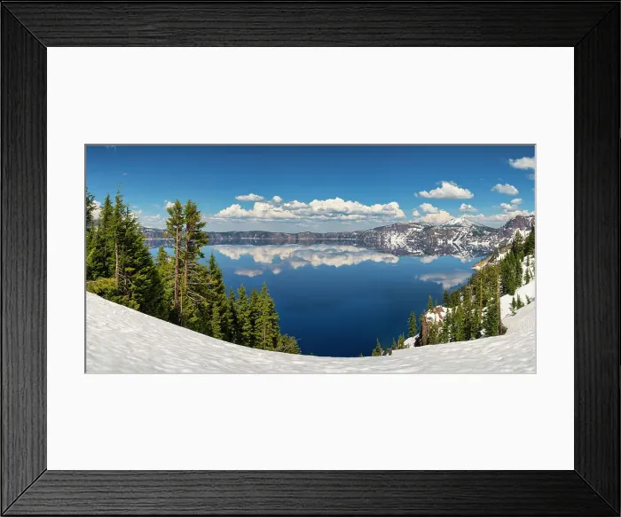 Framed Print : Snow at Crater Lake National Park, Oregon, USA Framed Print : Snow at Crater Lake National Park, Oregon, USA