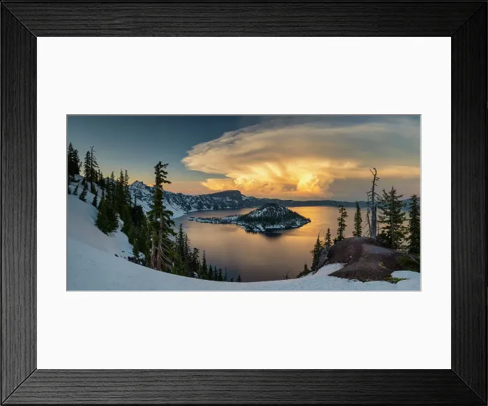 Framed Print : Storm Clouds over Crater Lake National Park, Oregon, USA Framed Print : Storm Clouds over Crater Lake National Park, Oregon, USA