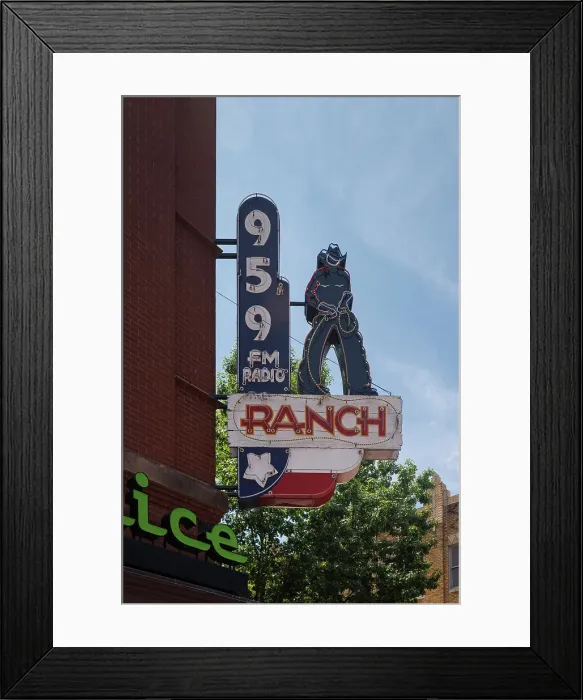 Framed Print : Traditional cowboy sign, Fort Worth, Texas, USA Framed Print : Traditional cowboy sign, Fort Worth, Texas, USA