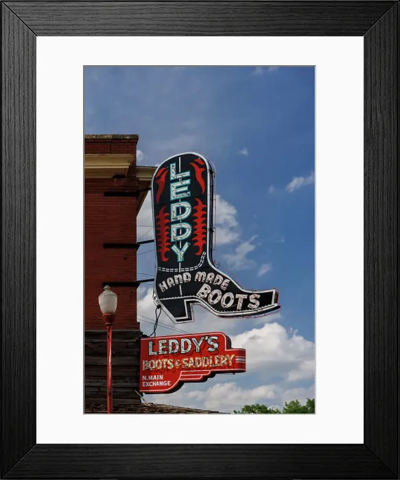 Framed Print : Leddy boots sign, Fort Worth, Texas, USA, Fort Worth, Texas, USA Framed Print : Leddy boots sign, Fort Worth, Texas, USA, Fort Worth, Texas, USA