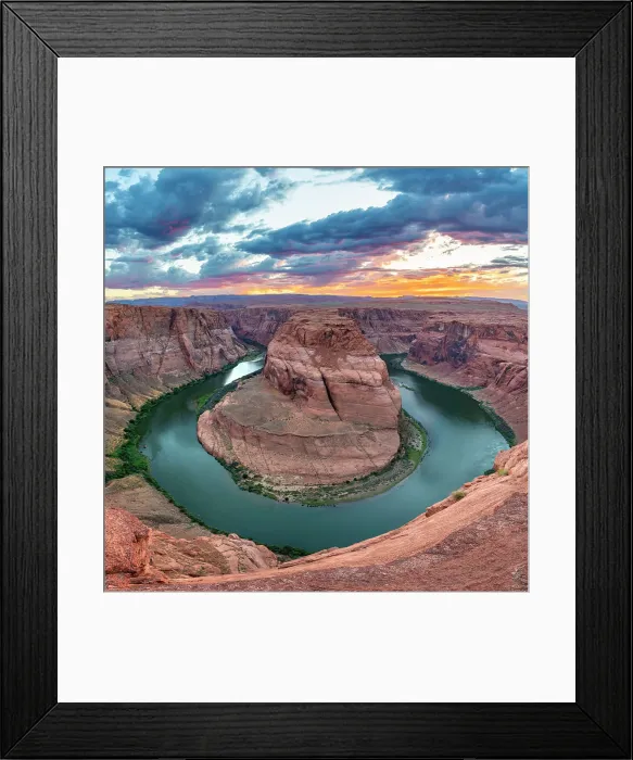 Framed Print : Horseshoe Bend on Colorado river at sunset, Page, Arizona, USA Framed Print : Horseshoe Bend on Colorado river at sunset, Page, Arizona, USA
