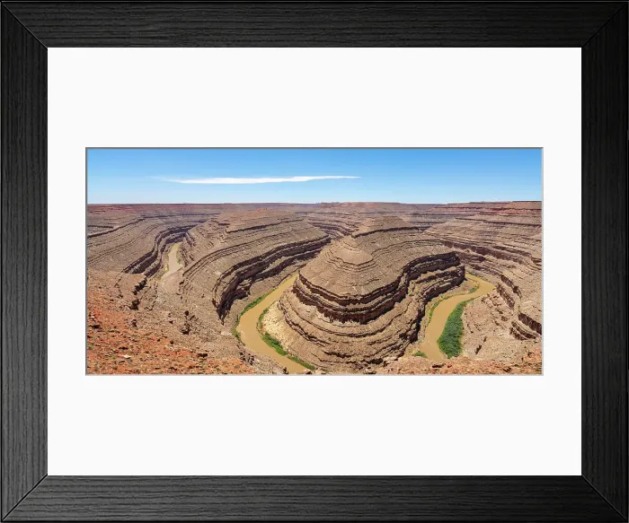 Framed Print : Bends of San Juan River carved in Goosenecks State Park, San Juan County, Utah, USA Framed Print : Bends of San Juan River carved in Goosenecks State Park, San Juan County, Utah, USA