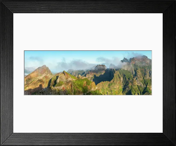 Framed Print : Mountains around Pico do Arieiro peak at sunrise, Santana, Madeira, Portugal Framed Print : Mountains around Pico do Arieiro peak at sunrise, Santana, Madeira, Portugal