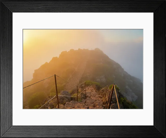 Framed Print : Trail on top of Pico Ruivo mountain at sunset, Santana, Madeira, Portugal Framed Print : Trail on top of Pico Ruivo mountain at sunset, Santana, Madeira, Portugal