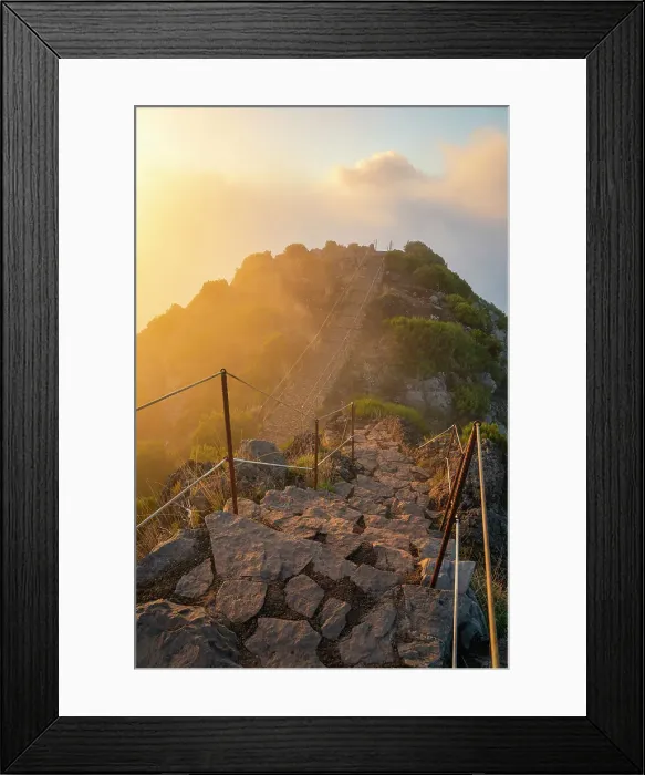 Framed Print : Trail on top of Pico Ruivo mountain at sunset, Santana, Madeira, Portugal Framed Print : Trail on top of Pico Ruivo mountain at sunset, Santana, Madeira, Portugal