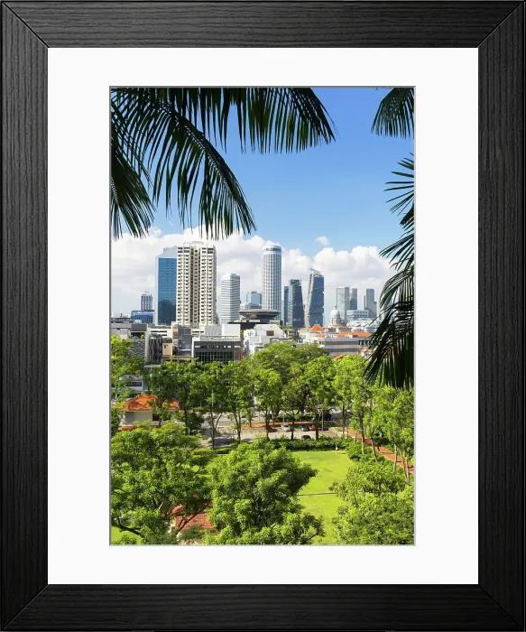 Framed Print : Skyscrapers of Civic District, Singapore Framed Print : Skyscrapers of Civic District, Singapore