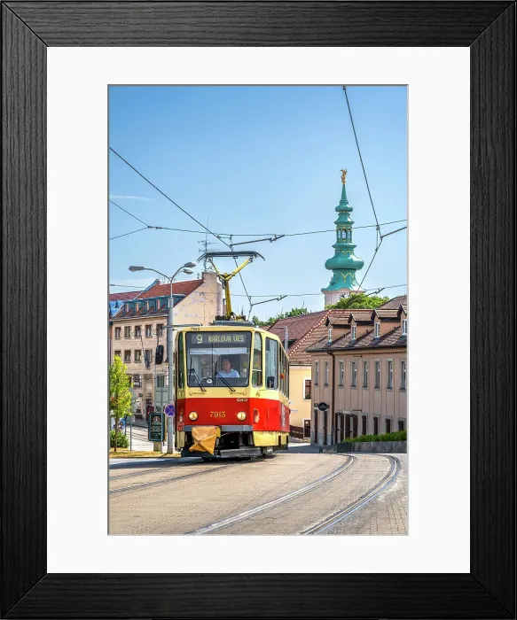 Framed Print : Tram in the old town, Bratislava, Slovakia Framed Print : Tram in the old town, Bratislava, Slovakia