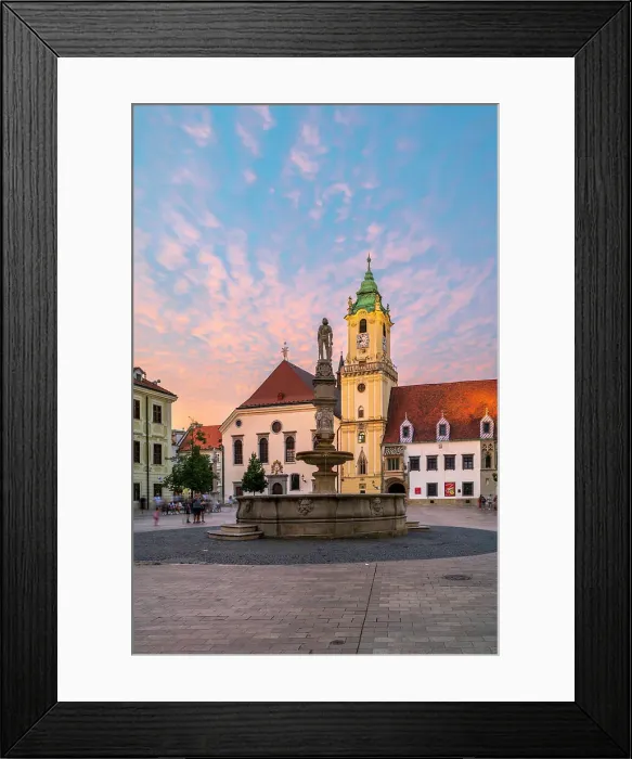 Framed Print : Main Square (Hlavne namestie) at sunset, Bratislava, Slovakia Framed Print : Main Square (Hlavne namestie) at sunset, Bratislava, Slovakia