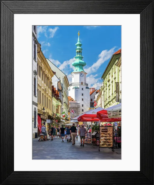Framed Print : Michalska Street and Michael's Gate (Michalska brana), Bratislava, Slovakia Framed Print : Michalska Street and Michael's Gate (Michalska brana), Bratislava, Slovakia