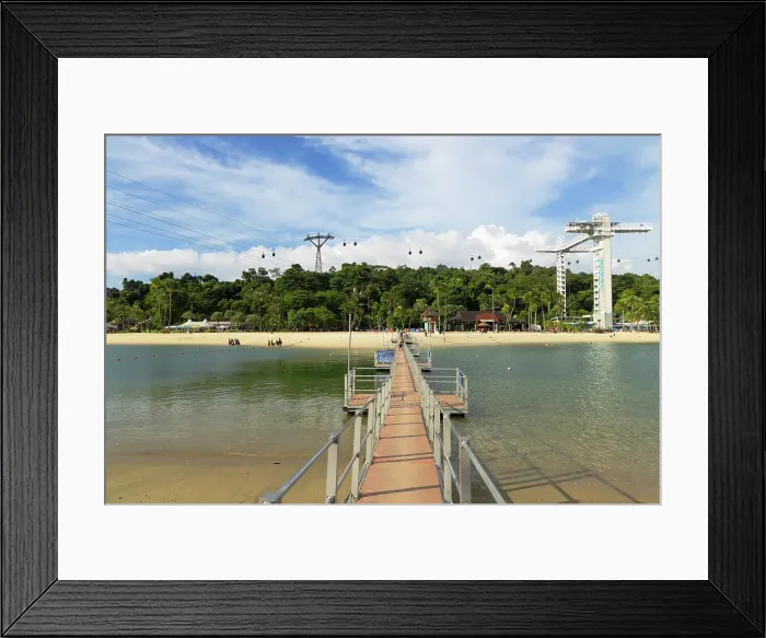 Framed Print : Siloso beach, Sentosa Island, Singapore Framed Print : Siloso beach, Sentosa Island, Singapore