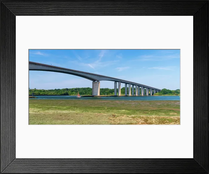 Framed Print : UK, England, Suffolk, Orwell Bridge over River Orwell Framed Print : UK, England, Suffolk, Orwell Bridge over River Orwell