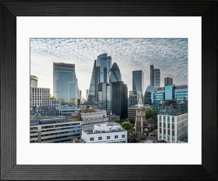 Framed Print : Skyline of City of London, London, England, UK
