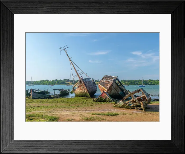 Framed Print : UK, England, Suffolk, Pin Mill, River Orwell, Boat Graveyard Framed Print : UK, England, Suffolk, Pin Mill, River Orwell, Boat Graveyard