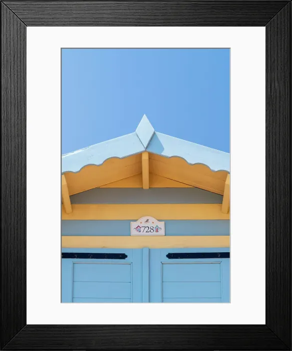 Framed Print : UK, England, Suffolk, Felixstowe, Beach Hut