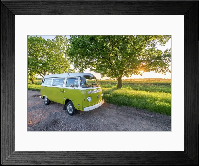 Framed Print : UK, England, Cambridgeshire, VW T2 Baywindow Campervan Framed Print : UK, England, Cambridgeshire, VW T2 Baywindow Campervan