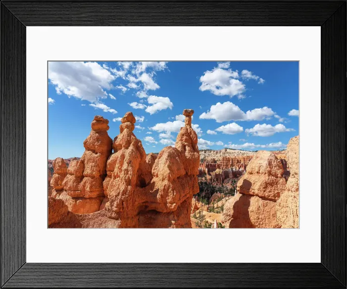 Framed Print : Scenic view of rock formations from Queens Garden Trail, Bryce Canyon National Park, Utah, USA Framed Print : Scenic view of rock formations from Queens Garden Trail, Bryce Canyon National Park, Utah, USA