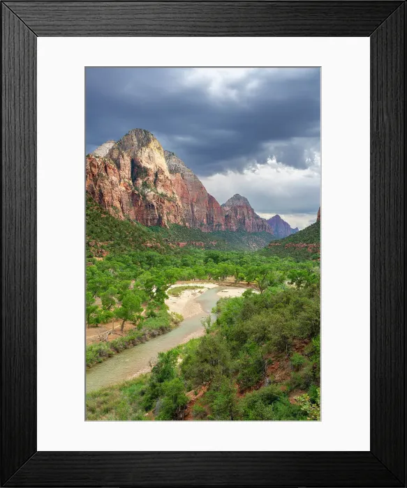 Framed Print : Virgin River flowing through Zion Canyon near Heaps Canyon, Zion National Park, Washington County, Utah, USA Framed Print : Virgin River flowing through Zion Canyon near Heaps Canyon, Zion National Park, Washington County, Utah, USA