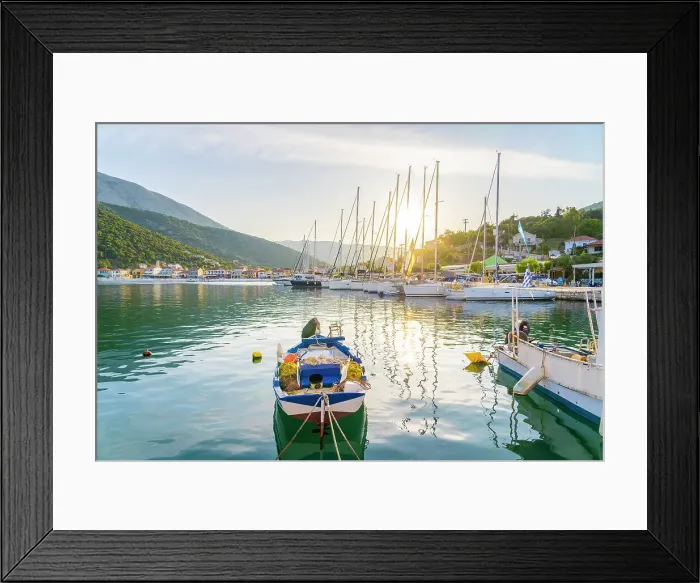Framed Print : Harbour in Agia Efimia, Kefalonia, Ionian Islands, Greek Islands, Greece
