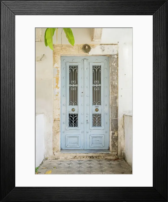 Framed Print : Door, Fiscardo, Kefalonia, Ionian Islands, Greek Islands, Greece