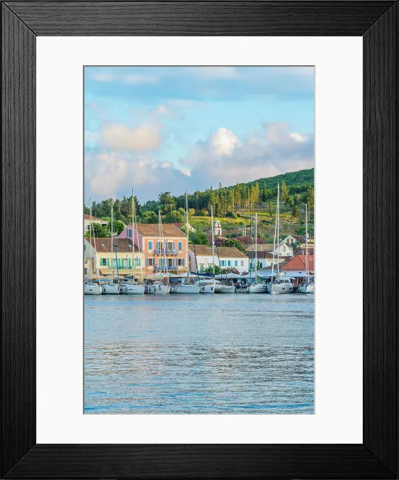 Framed Print : Harbour in Fiscardo, Kefalonia, Ionian Islands, Greek Islands, Greece Framed Print : Harbour in Fiscardo, Kefalonia, Ionian Islands, Greek Islands, Greece