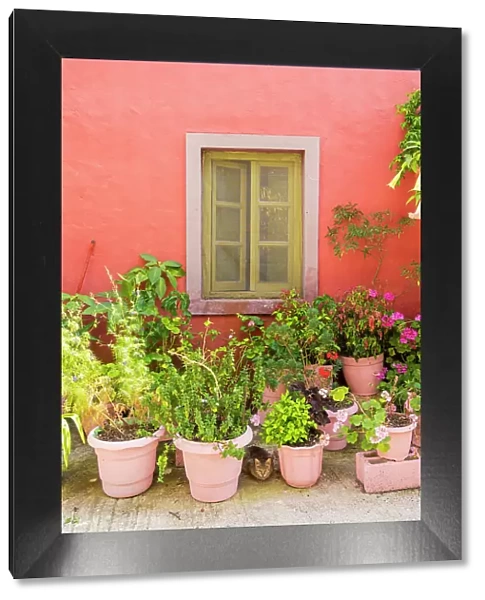 Colourful windows, Fiscardo, Kefalonia, Ionian Islands, Greek Islands, Greece
