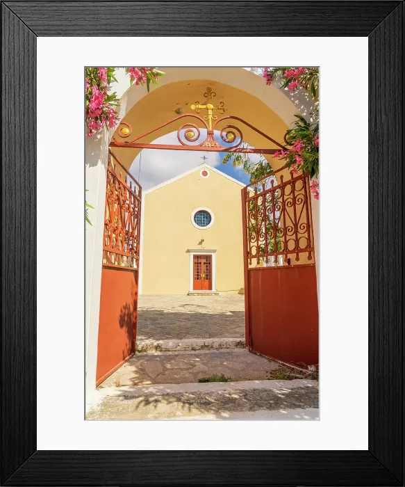 Framed Print : Small chapel in Fiscardo, Kefalonia, Ionian Islands, Greek Islands, Greece Framed Print : Small chapel in Fiscardo, Kefalonia, Ionian Islands, Greek Islands, Greece