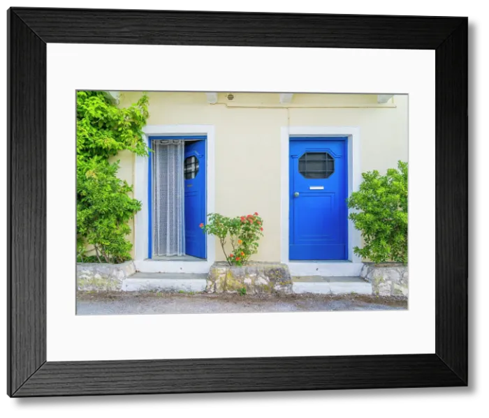 Framed Print : Colourful building, Fiscardo, Kefalonia, Ionian Islands, Greek Islands, Greece Framed Print : Colourful building, Fiscardo, Kefalonia, Ionian Islands, Greek Islands, Greece