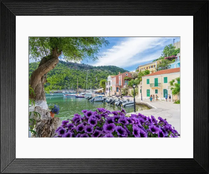 Framed Print : Colourful village of Assos, Kefalonia, Ionian Islands, Greek Islands, Greece Framed Print : Colourful village of Assos, Kefalonia, Ionian Islands, Greek Islands, Greece