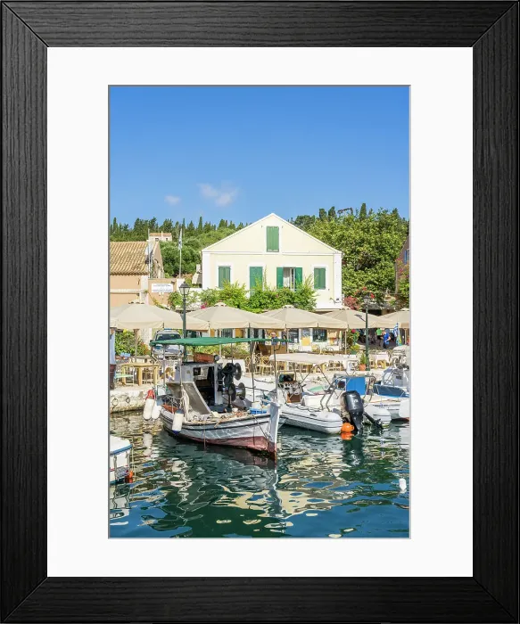 Framed Print : Harbour in Fiscardo, Kefalonia, Ionian Islands, Greek Islands, Greece Framed Print : Harbour in Fiscardo, Kefalonia, Ionian Islands, Greek Islands, Greece
