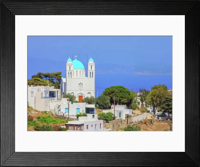 Framed Print : View of the blue domed Orthodox church of Kato Petali village, Apollonia, Sifnos Island, Cyclades Islands, Greece Framed Print : View of the blue domed Orthodox church of Kato Petali village, Apollonia, Sifnos Island, Cyclades Islands, Greece