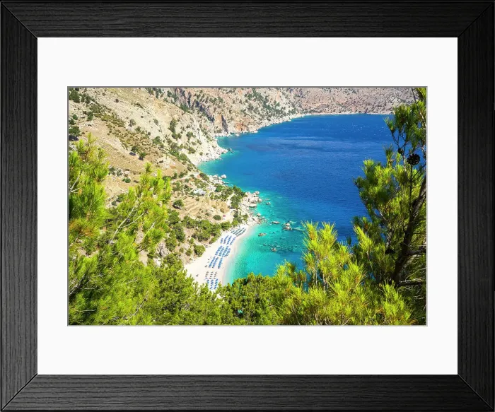 Framed Print : Greece, Dodecanese, Karpathos, Beach Apella