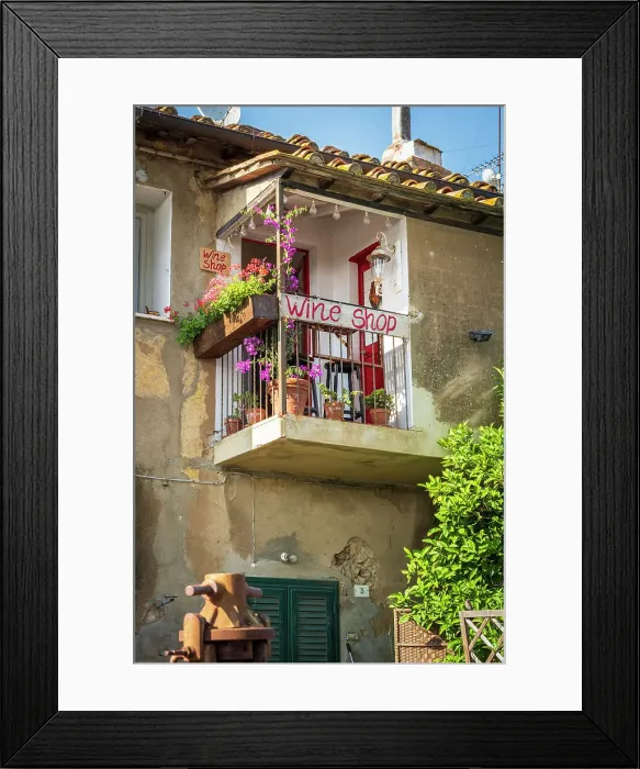 Framed Print : Italy, Tuscany. A wine shop in Bolgheri Framed Print : Italy, Tuscany. A wine shop in Bolgheri