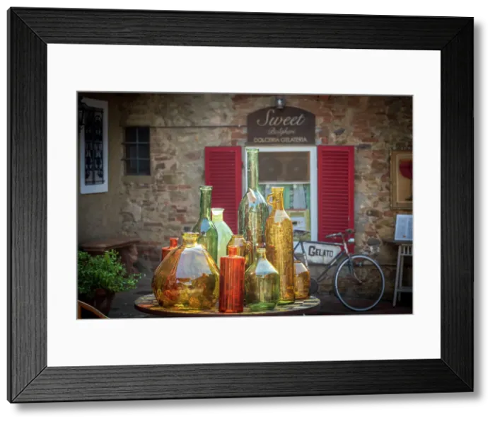 Framed Print : Italy, Tuscany. A gelateria, ice cream shop in Bolgheri Framed Print : Italy, Tuscany. A gelateria, ice cream shop in Bolgheri