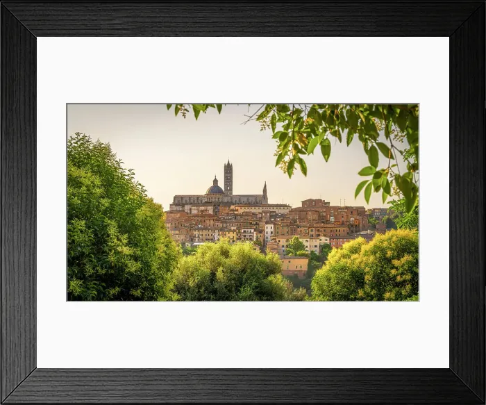 Framed Print : Italy, Tuscany, Siena, the skyline of Siena with the cathedral in the morning light Framed Print : Italy, Tuscany, Siena, the skyline of Siena with the cathedral in the morning light