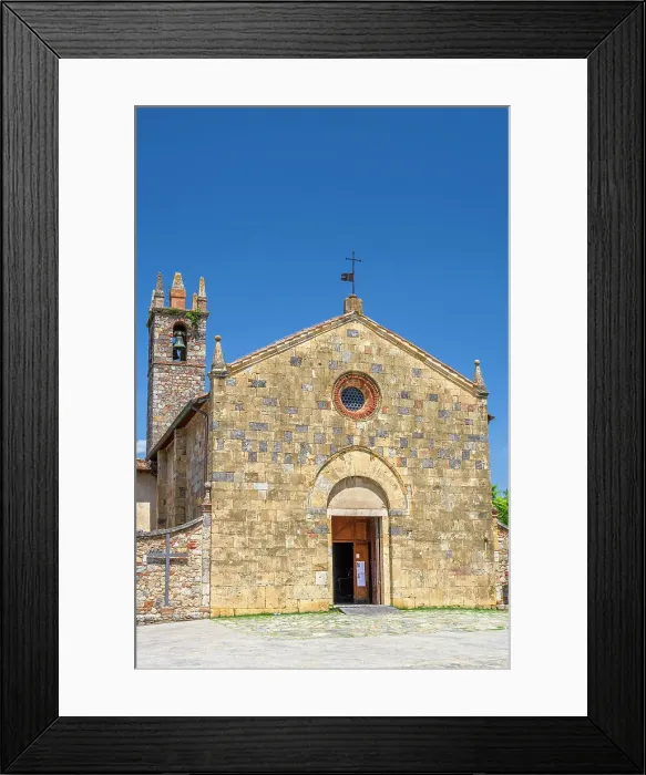 Framed Print : Italy, Tuscany, Province of Siena. Monteriggioni. the church Framed Print : Italy, Tuscany, Province of Siena. Monteriggioni. the church